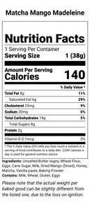 Madeleine with variant flavors
