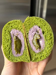 Sweet Bun with Taro or Red Bean